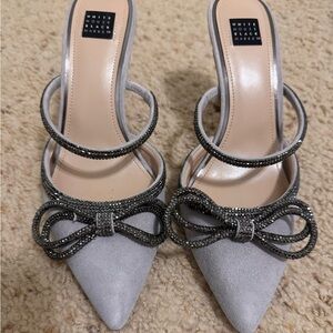 WHBM holiday heels with bow